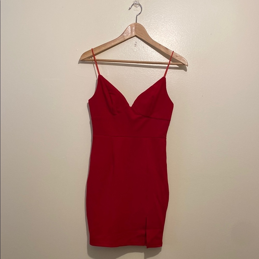 HELLO MOLLY Elegant Red Spaghetti Strap Dress. Size S . New